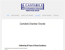 Tablet Screenshot of cantabilechamberchorale.com